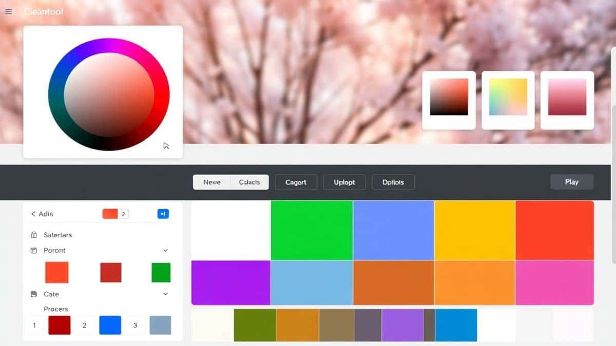 modern online color picker tool interface clean ui browser based tool with image upload area