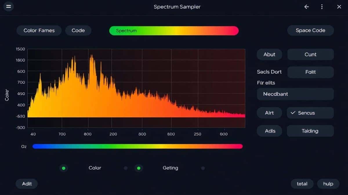 spectrum sampler tool interface with color selection and code display