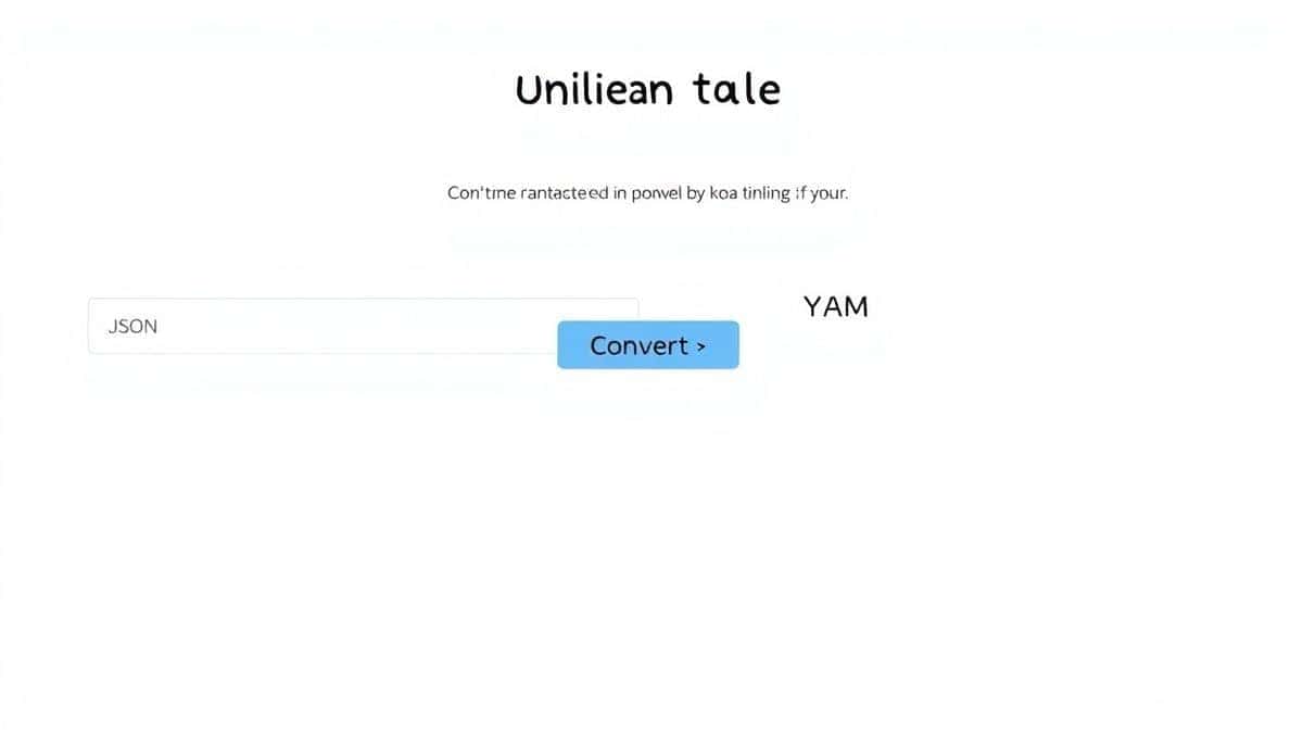 clean online tool interface showing JSON input on left and YAML output on right with convert button in middle