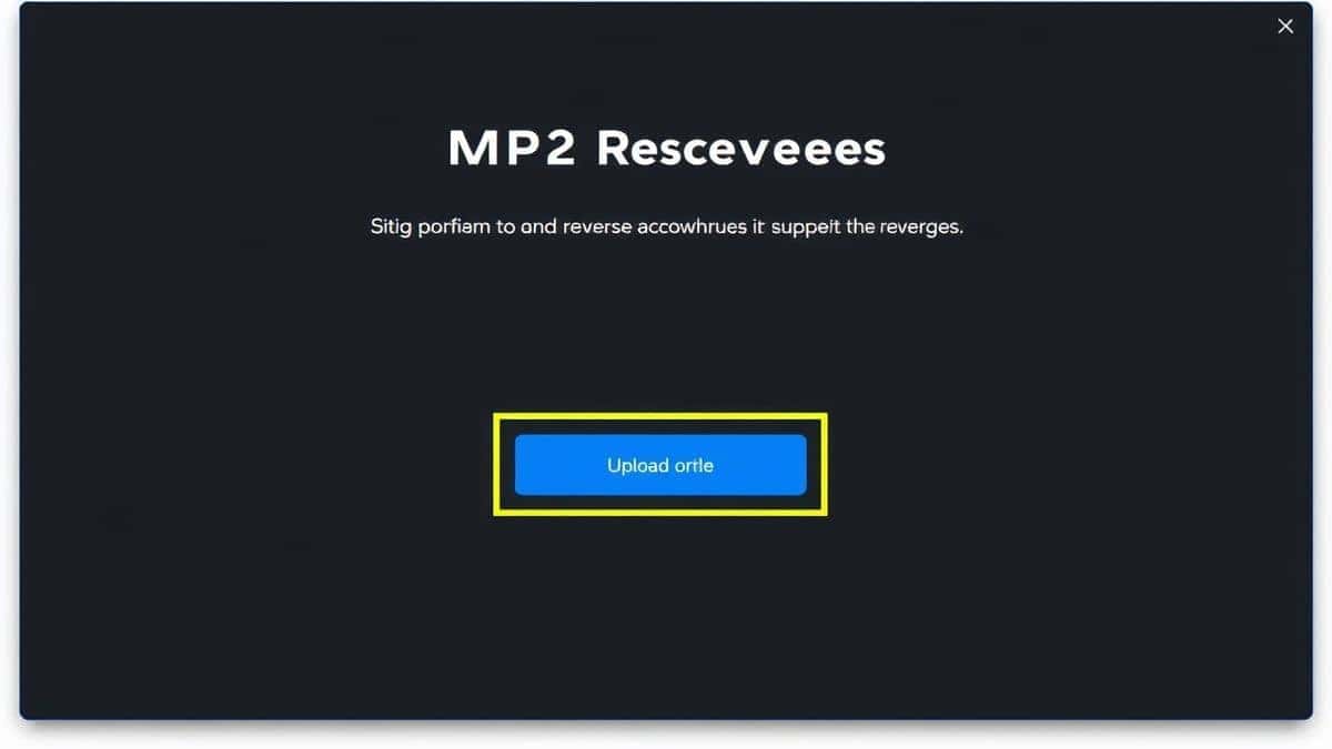 screenshot of MP3 Reverse tool interface showing upload area and process button screenshot of MP3 Reverse tool interface showing upload area and process button