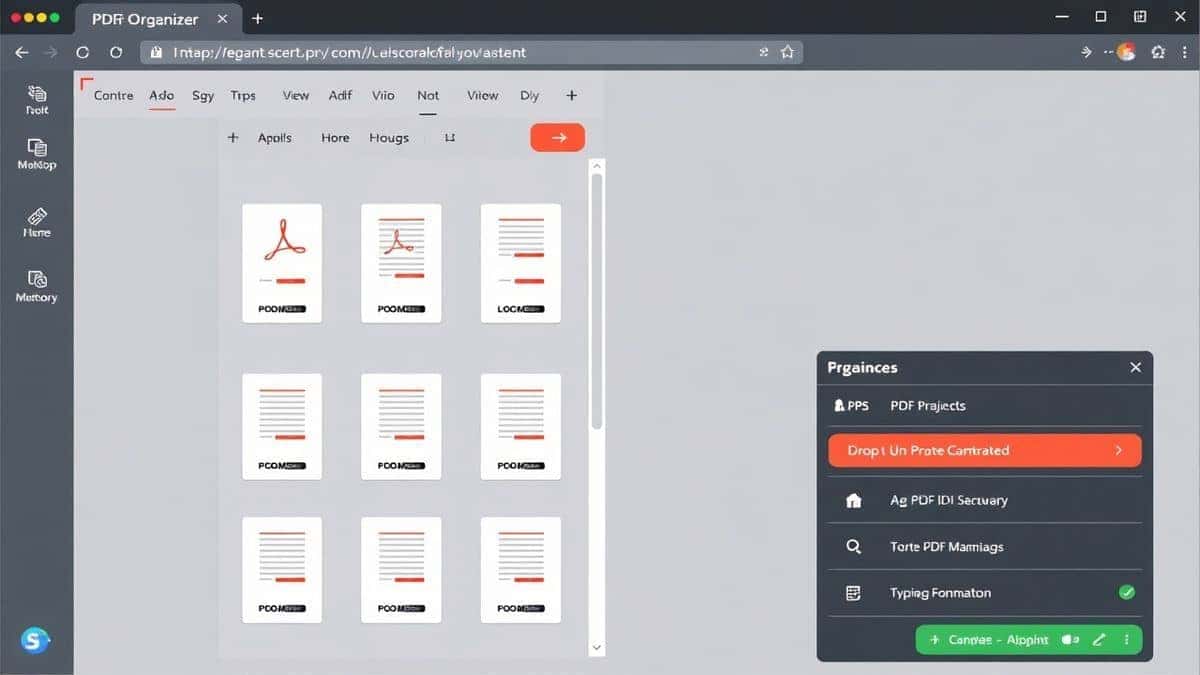 modern online pdf organizer tool interface clean ui browser based showing drag and drop functionality