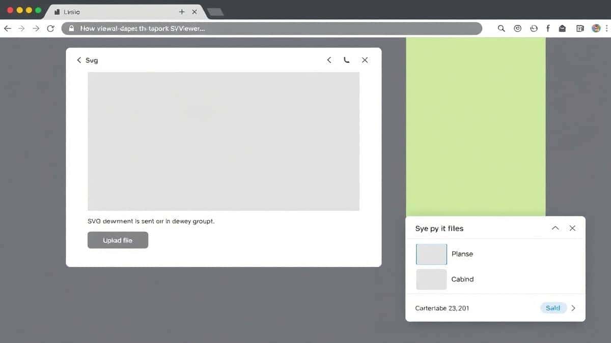 modern browser-based svg viewer tool with clean interface upload button and file display area