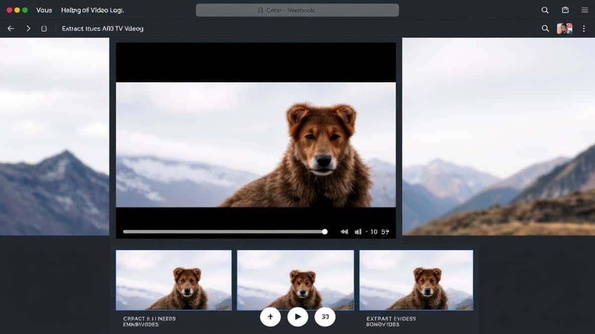 modern online tool interface clean ui browser based tool with video upload area and extract button